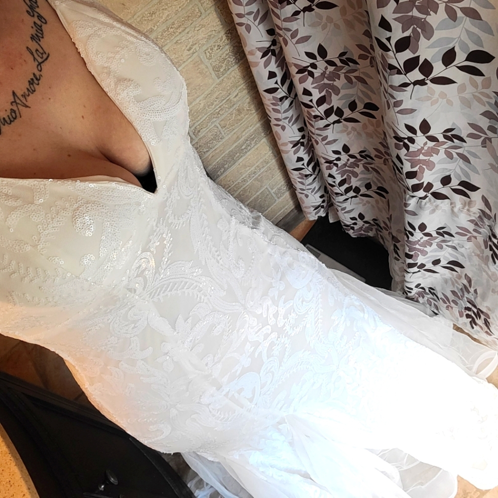 White wedding dress M and L